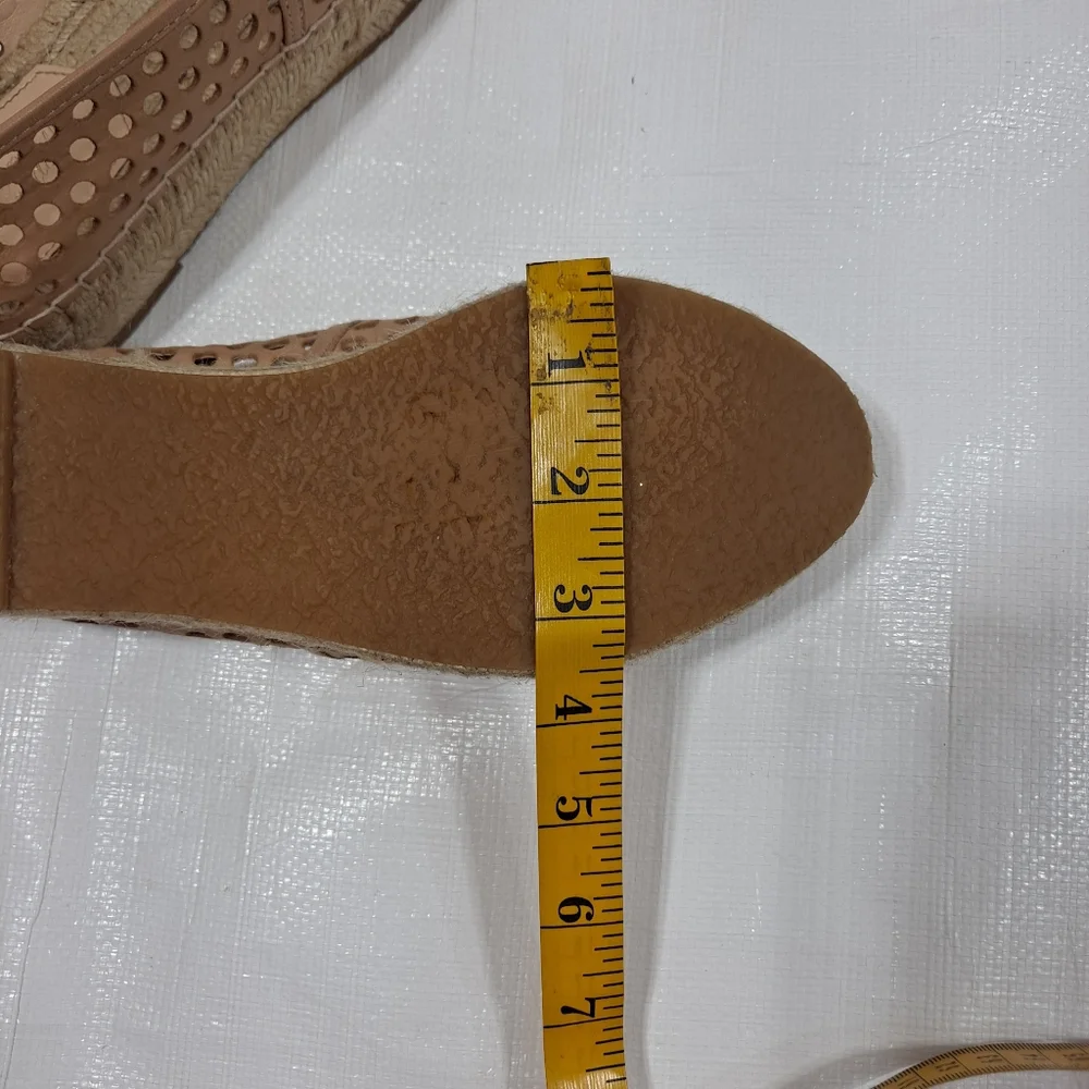Loeffler Randall Mara Perforated Espadrille Flat Slip On Cap Toe Shoes